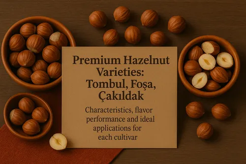 Premium Turkish hazelnut varieties Tombul, Foşa and Çakıldak