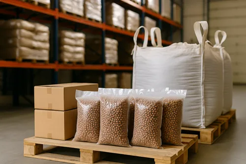 Hazelnut packaging for export